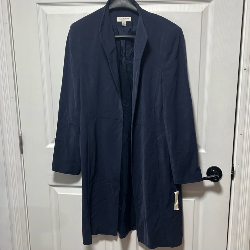 NWT Amanda Smith 3 Piece Women’s Suit Size 12 Blue, Jacket, Top, Pants
